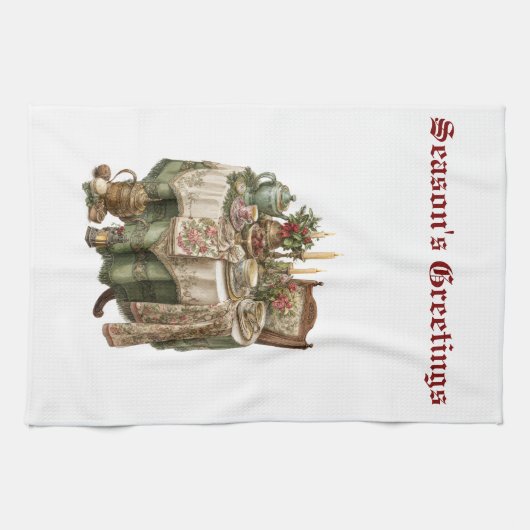 Vintage Christmas Kitchen Towel Collection Theedoek (Horizontaal)