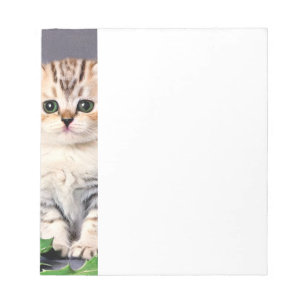 Vintage Christmas Kitten en Holly Notitieblok