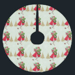 Vintage Christmas Lady Cadeaus Rood Groen Goud Kerstboom Rok<br><div class="desc">Kerstmis zoals het er uitzag in de jaren vijftig met dit retrospectief kunstwerk van een dame die allemaal gekleed was in een roze jurk in rood.</div>