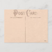 Vintage Christmas Lady Custom Name Briefkaart (Achterkant)