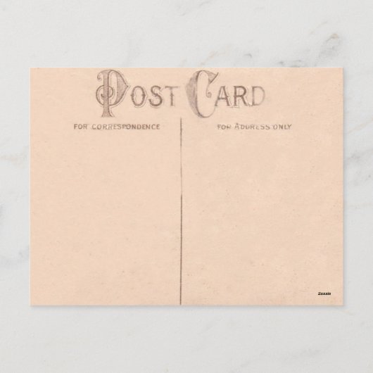 Vintage Christmas Lady Custom Name Briefkaart (Achterkant)