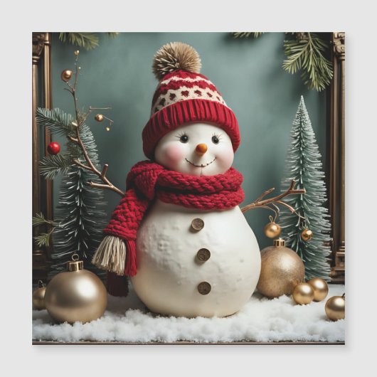 Vintage Christmas - Magnetic Card (Voorkant)