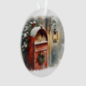 Vintage Christmas Mailbox Ornament | Nostalgic Coz (voorkant)