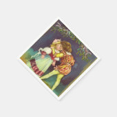 Vintage Christmas Mistletoe kus papieren servetten (Hoek)