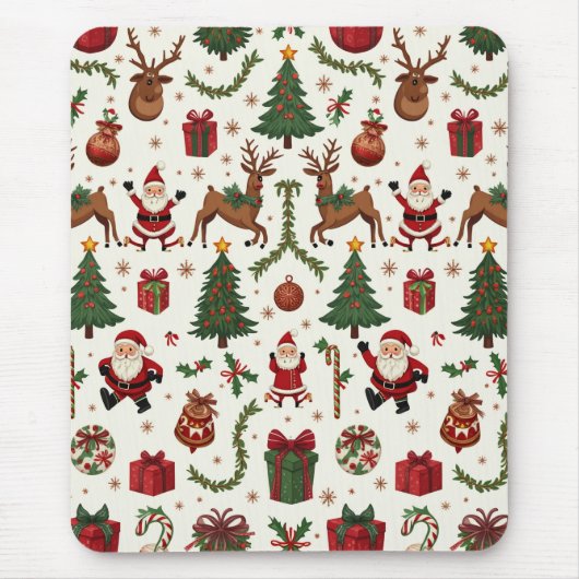 Vintage Christmas Mousepad Muismat (Voorkant)