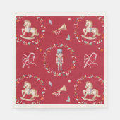 Vintage Christmas Napkin with Soldier Servet (Voorkant)