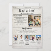 Vintage Christmas Newspaper Photo Newsletter Feestdagenkaart (Achterkant)