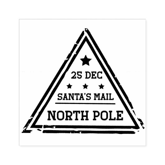 Vintage Christmas North-pole Rubberstempel (Afrduk)