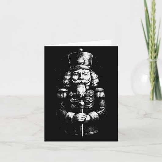 Vintage Christmas Nutcracker Retro Xmas 2025 Famil Kaart (Voorkant)