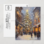 Vintage Christmas Oil Painting Briefkaart (Voorkant / Achterkant)