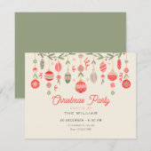 Vintage christmas ornament kaart (Voorkant / Achterkant)