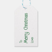 Vintage Christmas Ornament Pattern Green Cadeaulabel (Achterkant)