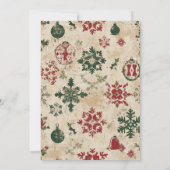 Vintage Christmas Party Invitation Kaart (Achterkant)