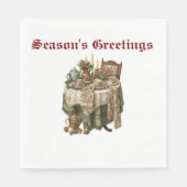 Vintage Christmas Party Tableware Collection Servet (Voorkant)