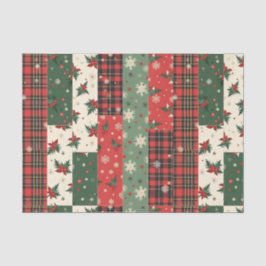 Vintage Christmas Patchwork Tissuepapier
