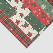 Vintage Christmas Patchwork Tissuepapier (Detail)