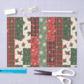 Vintage Christmas Patchwork Tissuepapier (Craft)