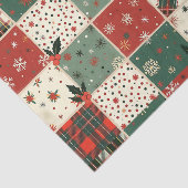Vintage Christmas Patchwork Tissuepapier (Detail)