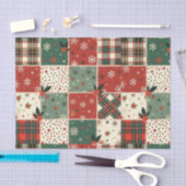 Vintage Christmas Patchwork Tissuepapier (Craft)