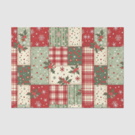 Vintage Christmas Patchwork Tissuepapier