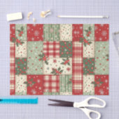 Vintage Christmas Patchwork Tissuepapier (Craft)