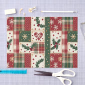 Vintage Christmas Patchwork Tissuepapier (Craft)