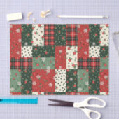 Vintage Christmas Patchwork Tissuepapier (Craft)