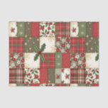 Vintage Christmas Patchwork Tissuepapier<br><div class="desc">Maak herinneringen met je familie deze kerst</div>