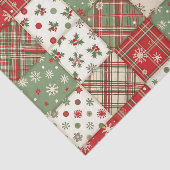 Vintage Christmas Patchwork Tissuepapier (Detail)
