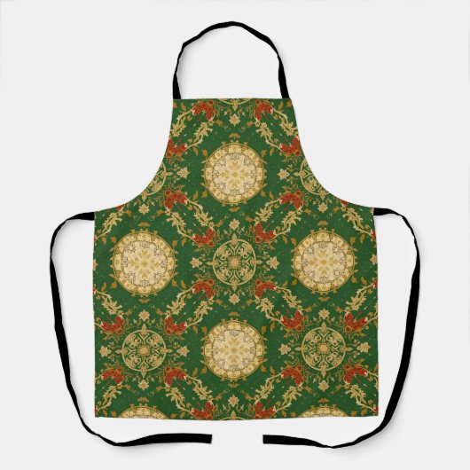 Vintage Christmas Pattern - Apron Schort (Voorkant)