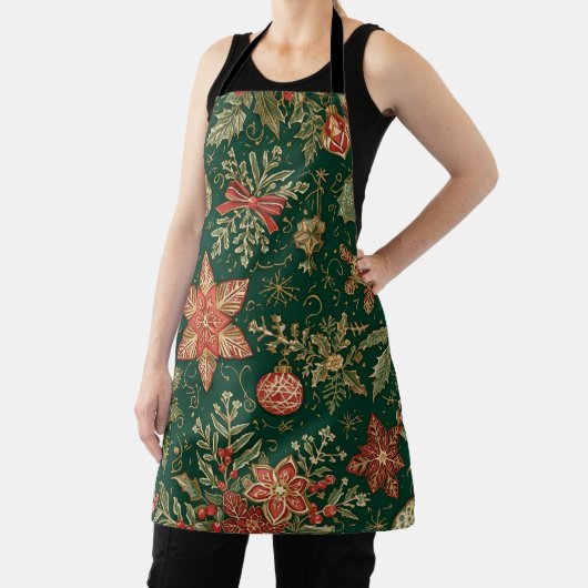Vintage Christmas Pattern - Apron Schort (Insitu)