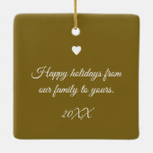 Vintage Christmas Pattern - Ceramic Ornament (Achterkant)