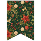 Vintage Christmas Pattern - Flags with String  Vlaggetjes (Eerste vlag)
