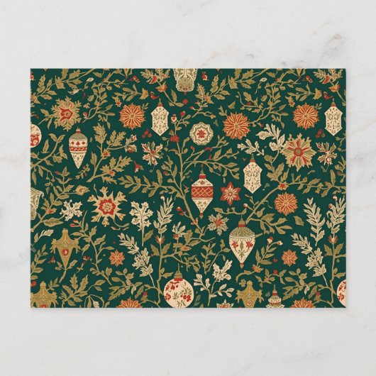 Vintage Christmas Pattern - Postcard Briefkaart (Voorkant)