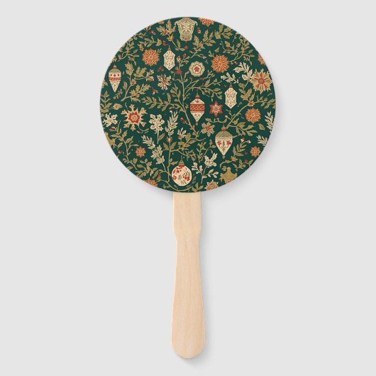 Vintage Christmas Pattern - Set of Fans  Handwaaier (Voorkant)