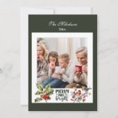 Vintage Christmas Photo Family Holiday Celebration Feestdagenkaart (Voorkant)