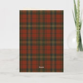 Vintage Christmas Plaid Traditional Family Bedankkaart (Achterkant)