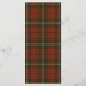 Vintage Christmas Plaid Traditional Family Menu (Achterkant)