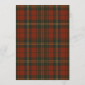 Vintage Christmas Plaid Traditional Family Menu (Achterkant)