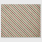 Vintage Christmas Plaid Wrapping Paper Cadeaupapier (Vlak)