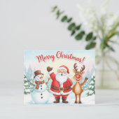 Vintage Christmas Postcard Briefkaart (Staand voorkant)