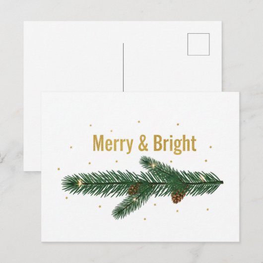 Vintage Christmas Postcard Briefkaart (Voorkant / Achterkant)