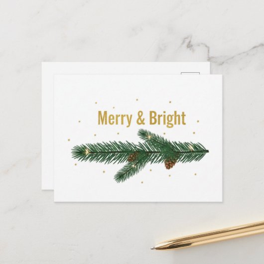 Vintage Christmas Postcard Briefkaart (Voorkant / Achterkant in situ)