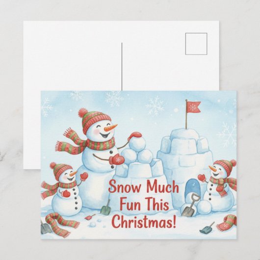 Vintage Christmas Postcard Briefkaart (Voorkant / Achterkant)