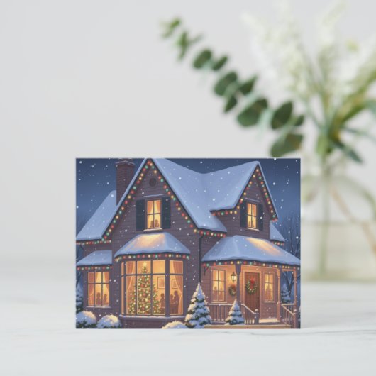 Vintage Christmas Postcard Briefkaart (Staand voorkant)