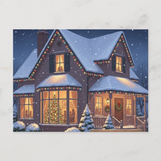 Vintage Christmas Postcard Briefkaart (Voorkant)