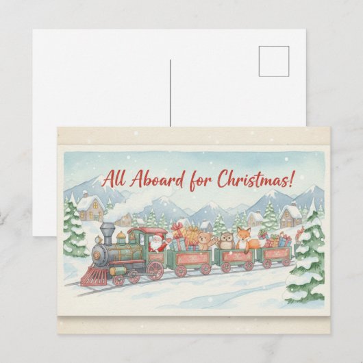 Vintage Christmas Postcard Briefkaart (Voorkant / Achterkant)