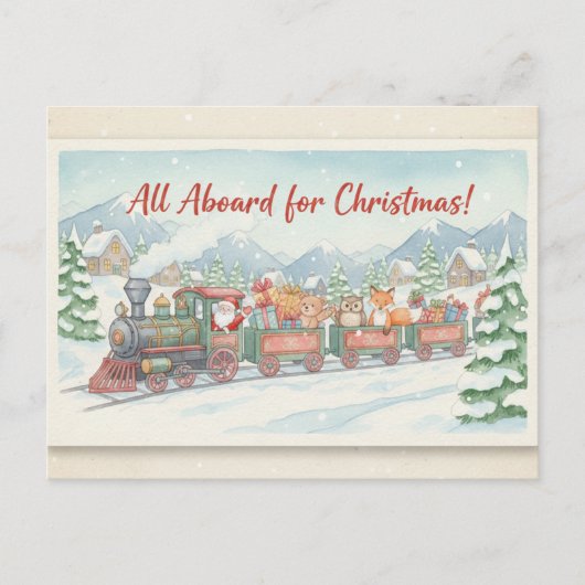 Vintage Christmas Postcard Briefkaart (Voorkant)