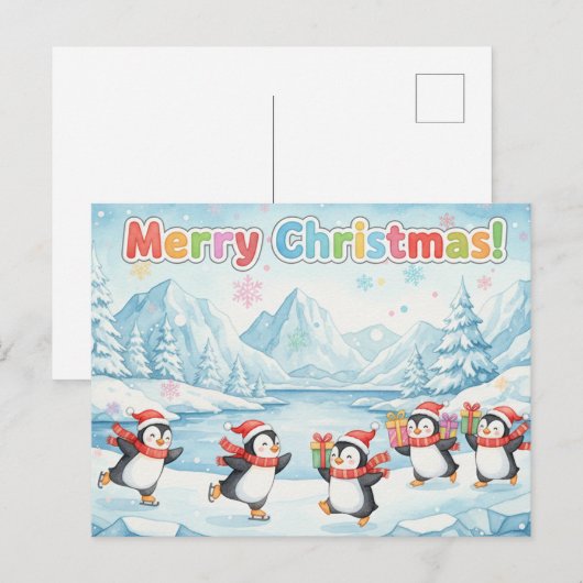 Vintage Christmas Postcard Briefkaart (Voorkant / Achterkant)