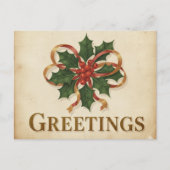 Vintage Christmas Postcard Briefkaart (Voorkant)